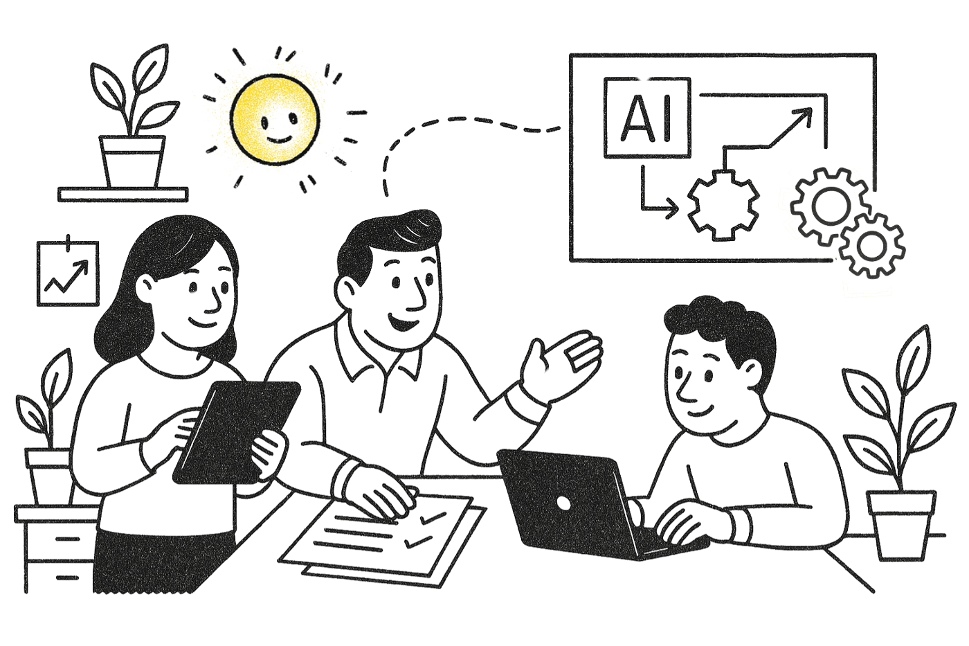 Image of happy customers