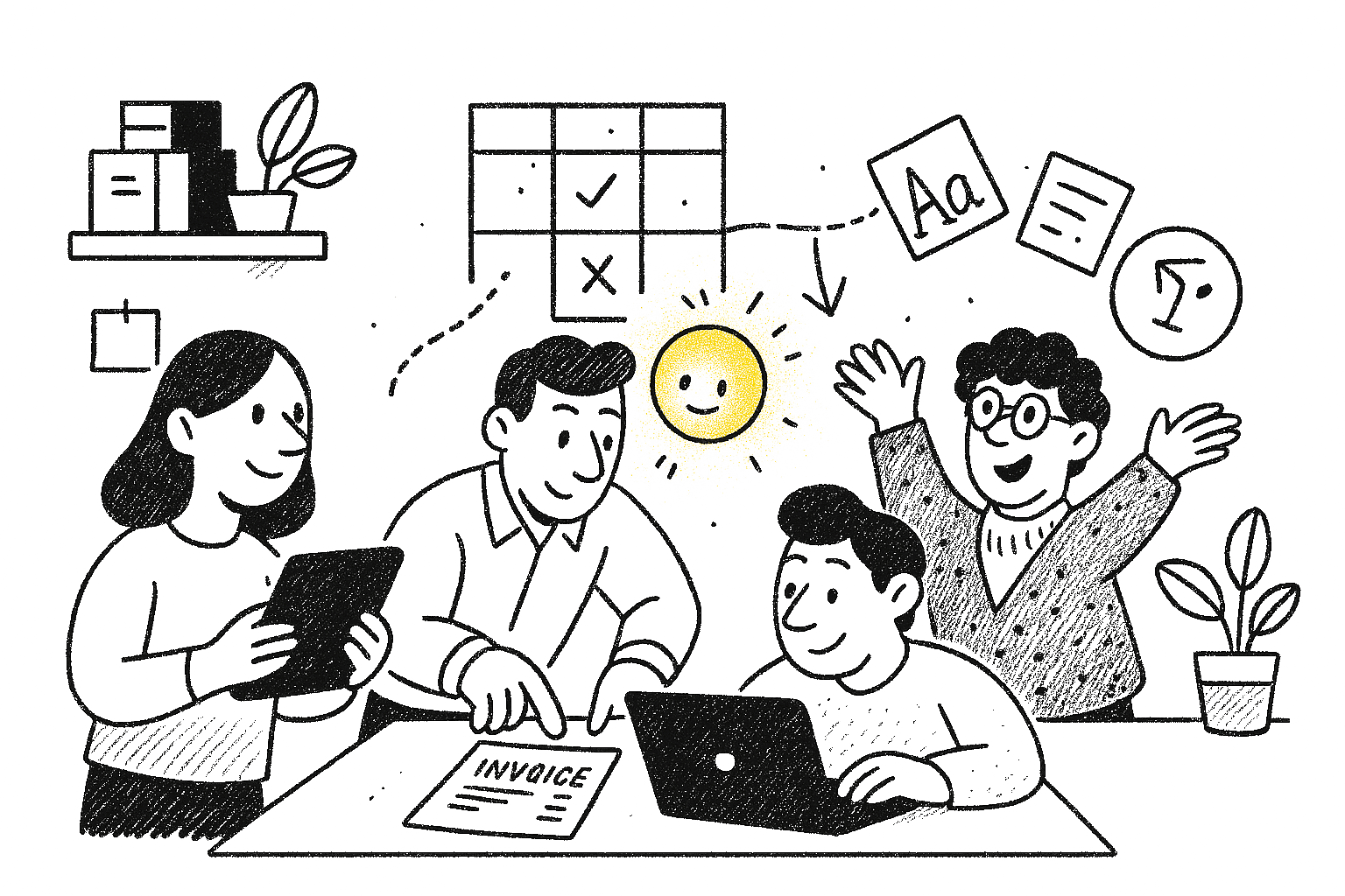 Image of happy customers